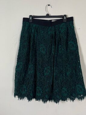 Eva Mendez  Green  black lining lace skirt, medium preowned excellent